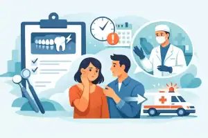 Edmonton emergency dentist helping a patient with tooth pain and urgent dental care.