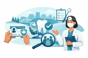 Edmonton dentist Dr. Molly Rodgers providing comprehensive dental care and patient verification.